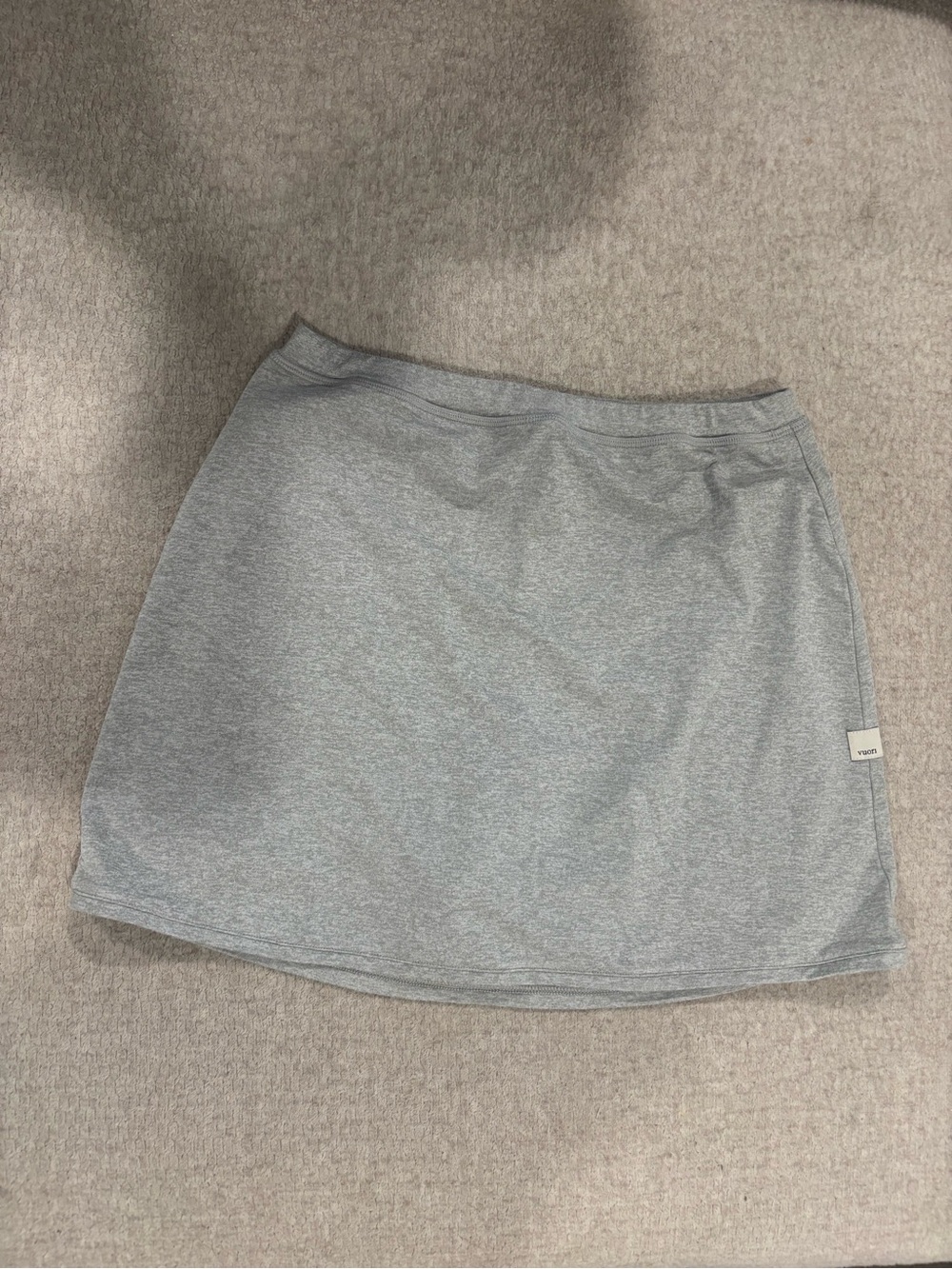 Vuori Light Gray Performance Mini Skirt